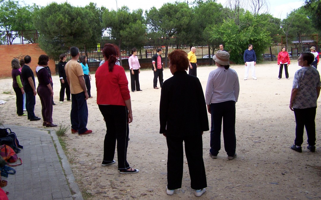 Seminario de Wubaomen Qi Gong en el Pinar Practicando